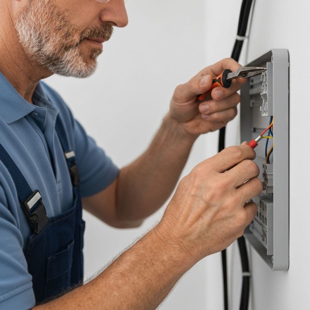 Electrician diagnosing electrical fault in Pretoria home